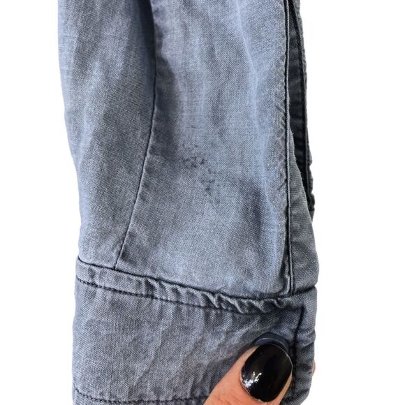 Cloth & Stone Farryn Laced-Back Chambray Denim Tencel Shirtdress, Small - Picture 8 of 11